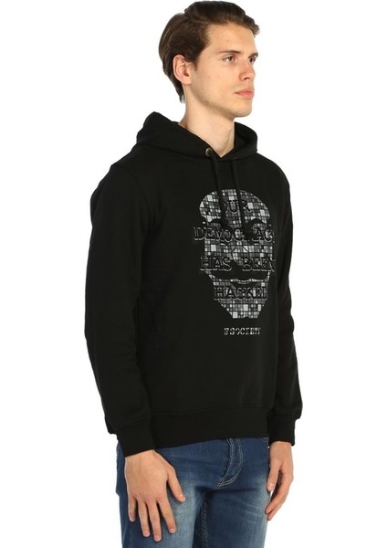 Mr Robot Siyah Kapüşonlu Erkek Sweatshirt Hoodie