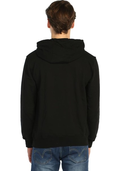 Mr Robot Siyah Kapüşonlu Erkek Sweatshirt Hoodie