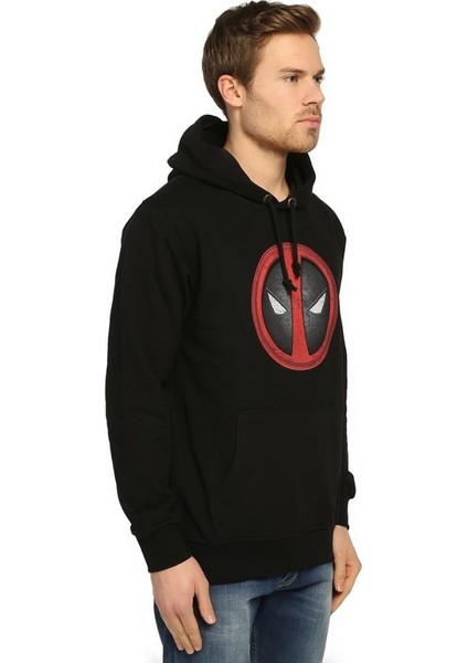 Deadpool Siyah Kapüşonlu Erkek Sweatshirt Hoodie modelleri
