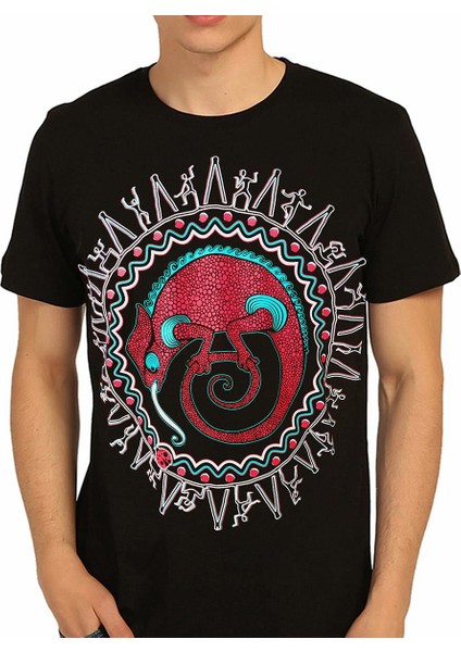 Avcının Sevdası Bukalemun Siyah Erkek T-Shirt