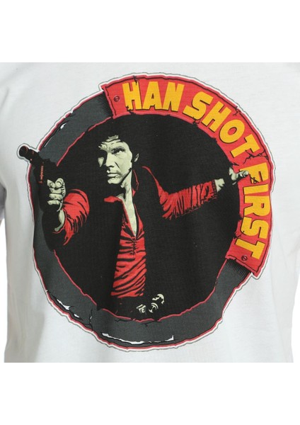 Star Wars Han Solo Beyaz Erkek T-Shirt fiyatları