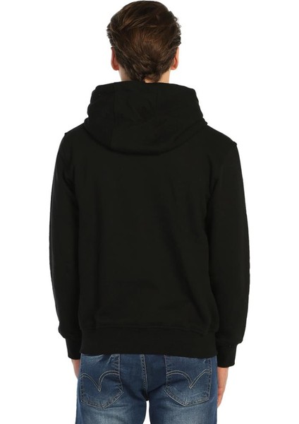 Piramit Siyah Kapüşonlu Erkek Sweatshirt Hoodie fırsatları