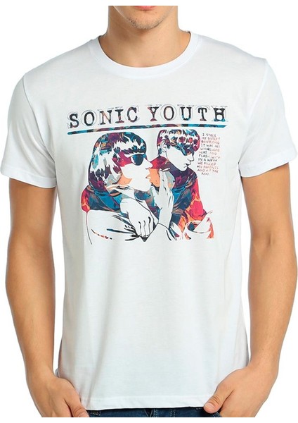 Sonic Youth Goo Beyaz Erkek T-Shirt
