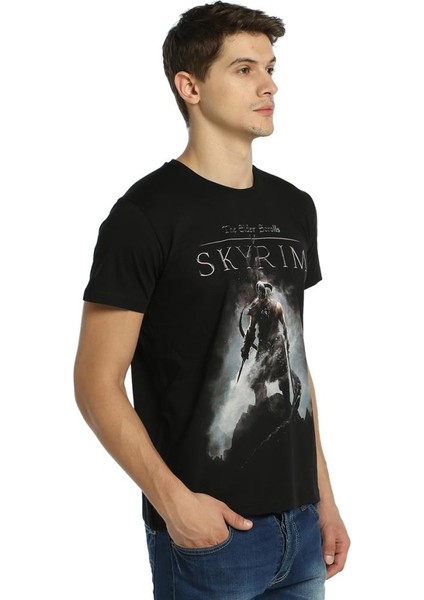 Elder Scrolls Skyrim Siyah Erkek T-Shirt