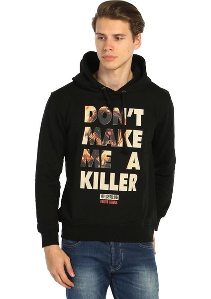 Tokyo Ghoul Siyah Kapüşonlu Erkek Sweatshirt Hoodie