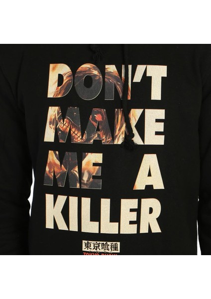 Tokyo Ghoul Siyah Kapüşonlu Erkek Sweatshirt Hoodie fiyatları