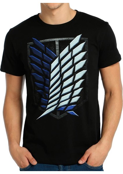 Attack On Titan Siyah Erkek T-Shirt