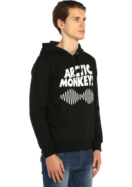Arctic Monkeys Siyah Kapüşonlu Erkek Sweatshirt Hoodie modelleri