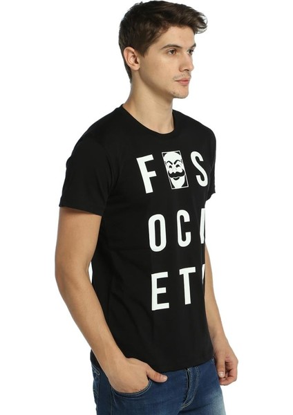 Mr. Robot Fsociety Siyah Erkek T-Shirt