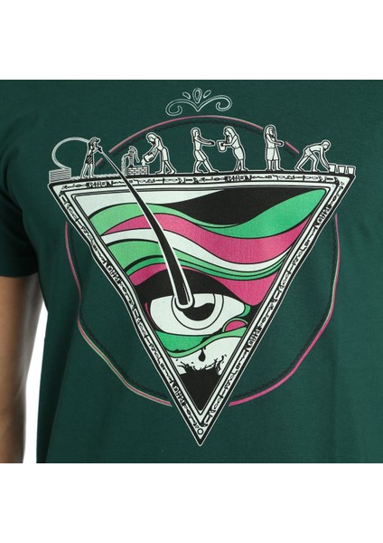 Piramit Yeşil Erkek T-Shirt