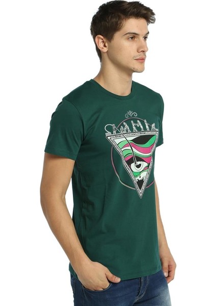 Piramit Yeşil Erkek T-Shirt