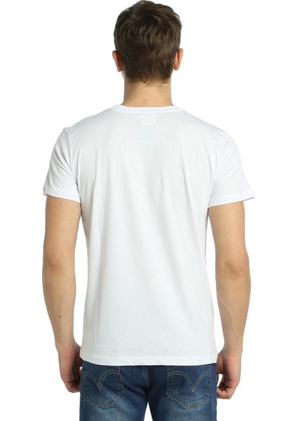 Stereo Skull Beyaz Erkek T-Shirt
