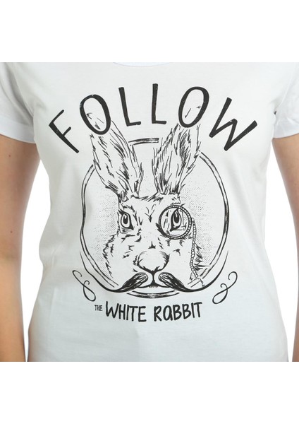 White Rabbit Beyaz Kadın T-Shirt