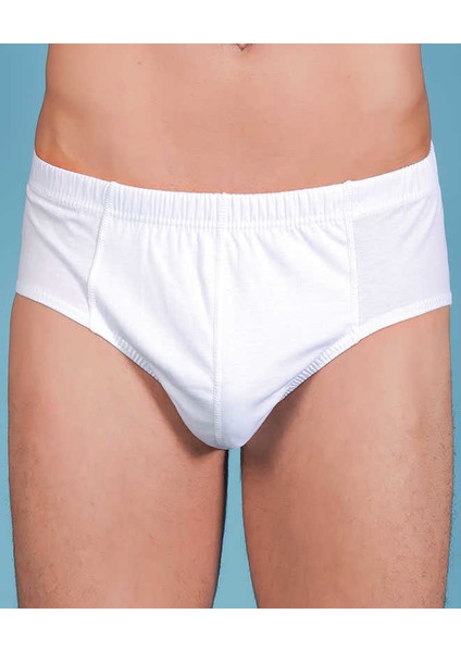 %100 Pamuk Erkek Slip Külot - 1050-Beyaz