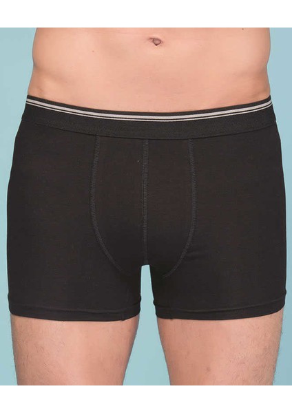 Likralı Penye Erkek Boxer - 1097-Siyah