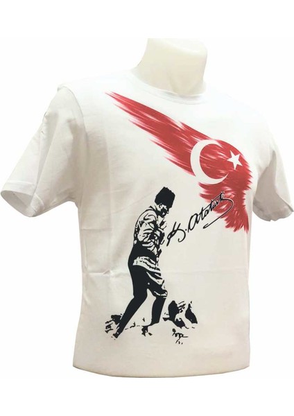 Koca Tepe Atatürklü Ve Türk Bayraklı Tişört