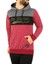 Kapşonlu Çizgili Sweatshirt Bordo 2815 1