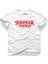 Stranger Things Logo Beyaz Erkek T-Shirt 1