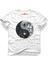Stranger Things Ying Yang Upside Down Beyaz Erkek T-Shirt 1