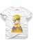 Naruto Kakashi Manga Anime Beyaz Erkek T-Shirt 1