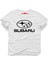 Subaru Logo Beyaz Erkek T-Shirt 1