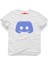 Discord Logo Beyaz Erkek T-Shirt 1
