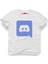 Discord Logo Beyaz Erkek T-Shirt 1