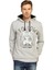 White Rabbit Gri Kapüşonlu Erkek Sweatshirt Hoodie 1