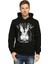 White Rabbit Siyah Kapüşonlu Erkek Sweatshirt 1