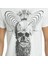 Illuminated Skull Beyaz Erkek T-Shirt 2