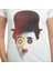 Charlie Chaplin Beyaz Kadın T-Shirt 2