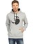 Yin Yang Kedi Gri Kapüşonlu Erkek Sweatshirt Hoodie 1