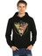 Piramit Siyah Kapüşonlu Erkek Sweatshirt Hoodie 1