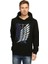 Attack On Titan Siyah Kapüşonlu Erkek Sweatshirt Hoodie 1