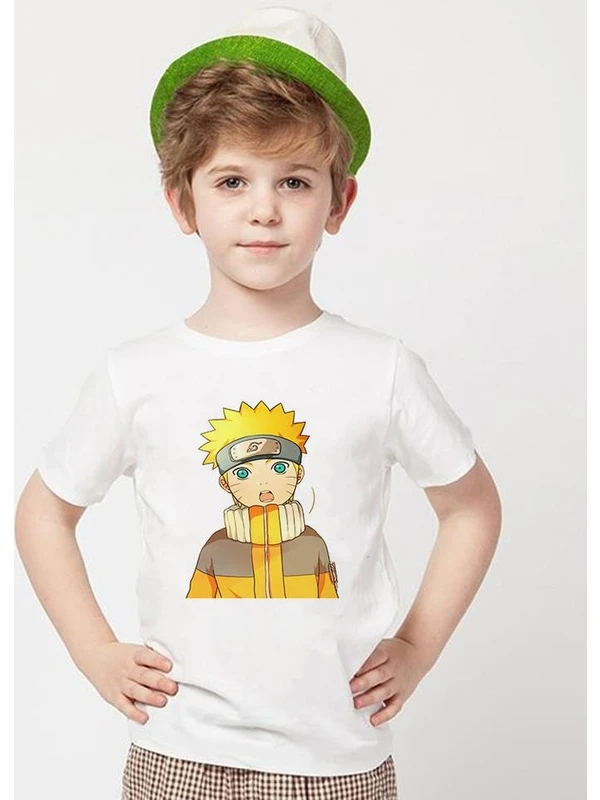 Tshirthane Naruto Beyaz Erkek T-Shirt