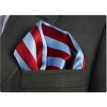 Exve Exclusive Bordo Mavi Yaka Cep Mendili