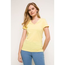 Defacto Kadın V Yaka Basic Body