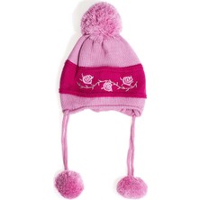 Bay Şapkacı Kız Bebe Çicek İşlemeli Bere