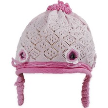 Bay Şapkacı Kız Çocuk Triko Güllü Bere