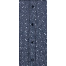Buenza Pplin Lcra Emprm 113 Uzun Kol Slim Fit Gömlek-Lacivert
