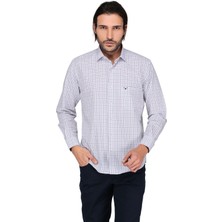 Buenza Sry Platin Ekose 49 Uzun Kol Gömlek-Kahverengi