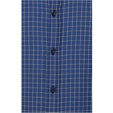 Buenza Soft Ekoe 109 Uzun Kol Slim Fit Gömlek-Lacivert