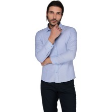 Buenza Sry 2429 Uzun Kol Slim Fit Gömlek-Mavi