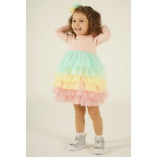 Colorinas Rainbow Tutu Elbise Pembe