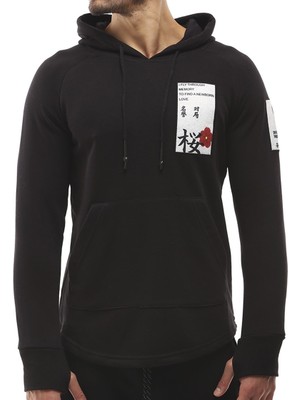 Madmext Kapüşonlu Siyah Sweatshirt 2241