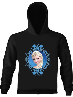 Art T-Shirt Frozen Elsa Çocuk Kapüşonlu Sweatshirt