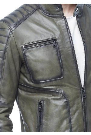 Yesil Erkek Deri Ceket Modelleri Ve Fiyatlari Satin Al
