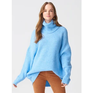 2268 Balıkçı Yaka Geniş Kazak-Mavi