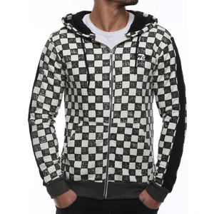 Hooded Checkered Sweatshirt Khaki 2746