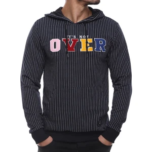 Lacivert Kapüşonlu Sweatshirt - Çizgili Detaylı 2788